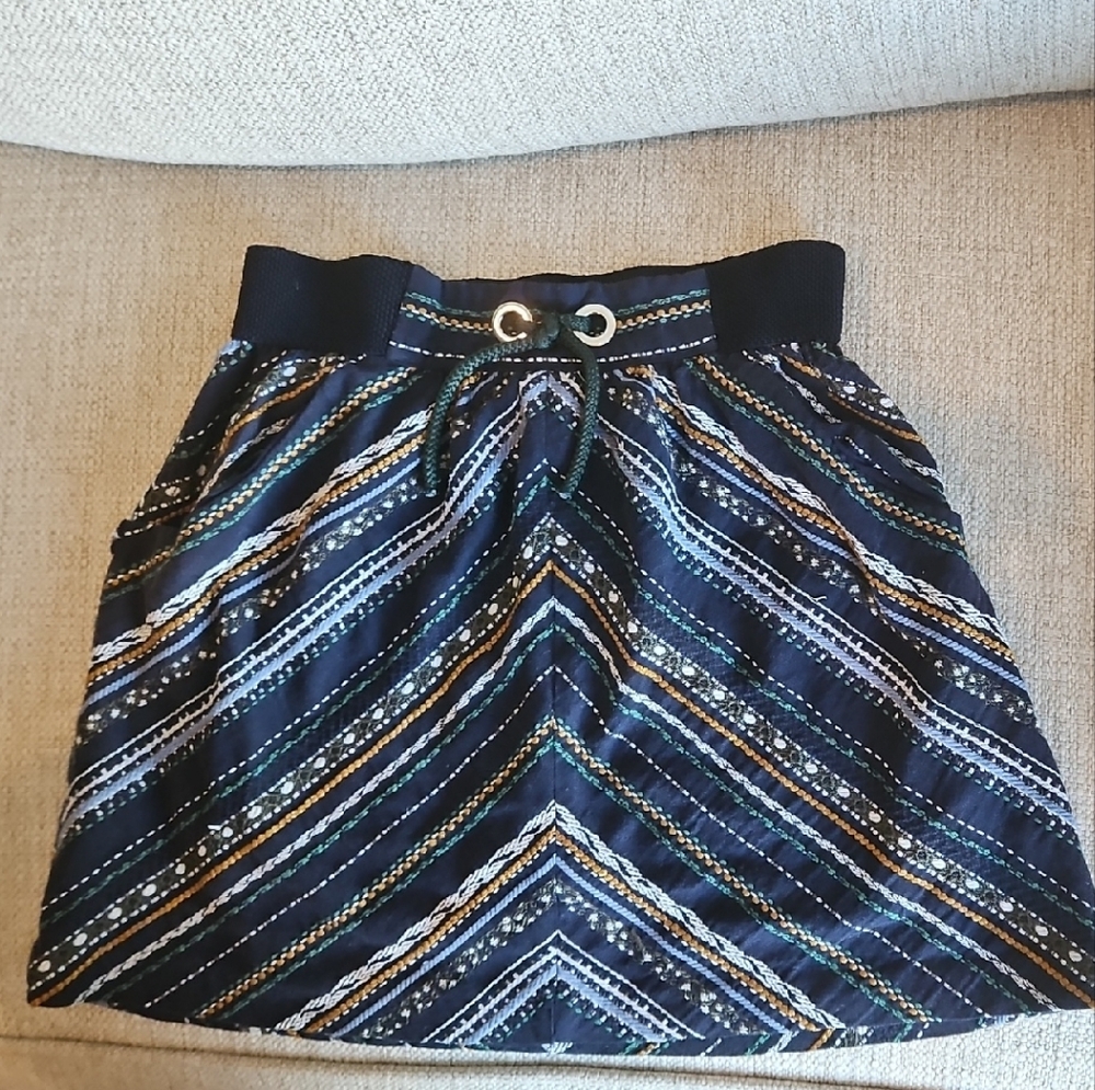 Zara Kids Skirt with Stitched Multi-colored Stripes